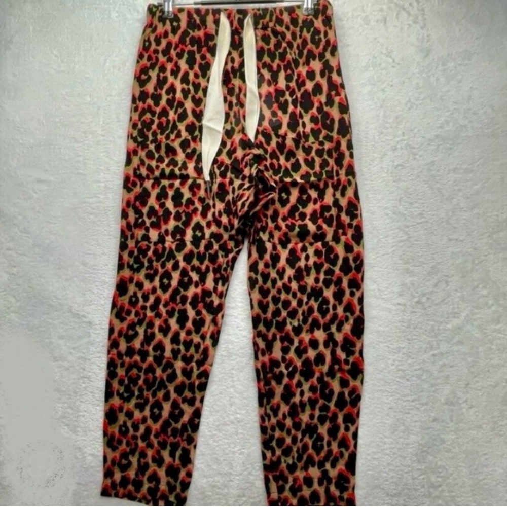 Sandrine Rose x Free People Sheer Leopard Print Oversized Pants NWOT Small